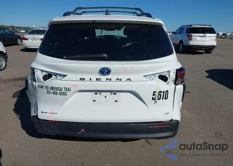 2025 Toyota Sienna Le из США, поврежденный, VIN 5TDBSKFC9SS156912